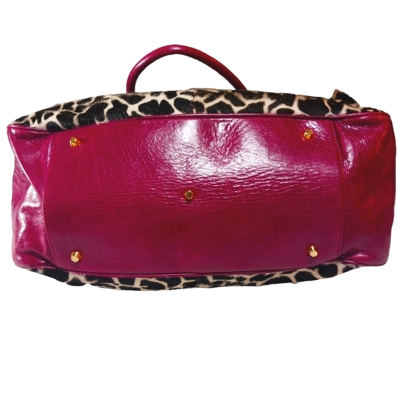 Roberta Gandolfi Italian Leather and Calf Hair Purse Animal Print Should… - Picture 4 of 10